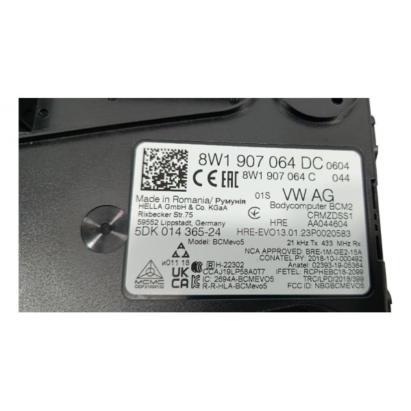 Módulo Conforto Bcm Audi A4 2018