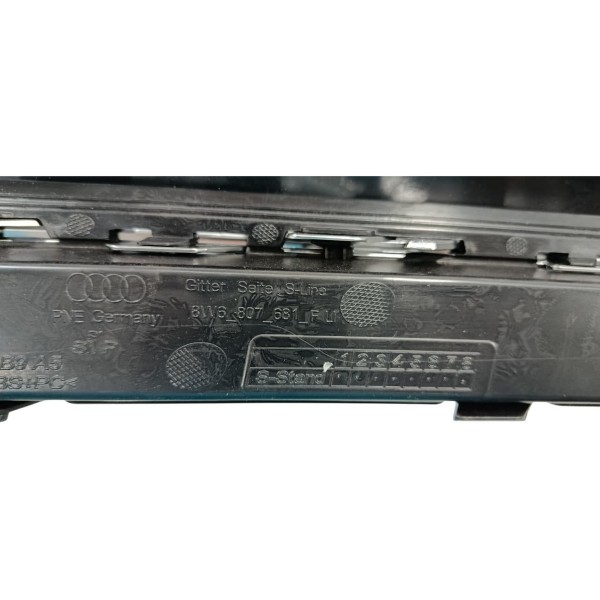 Grade Acabamento Parachoque Audi A5 Sline 2020 Preto Fosco