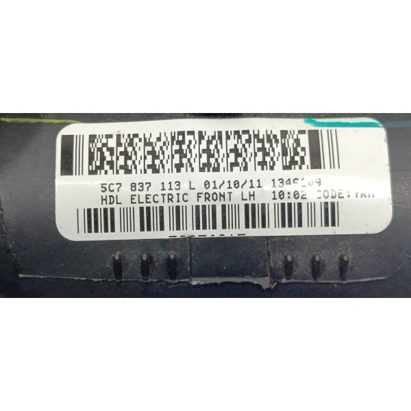 Maçaneta Interna Porta Dianteira Esquerda Vw Jetta 2011 Prateado Dianteira