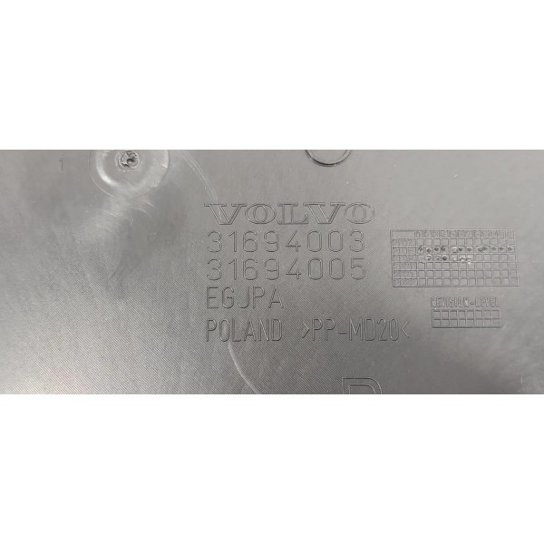 Tampa Proteção Painel Interno Volvo S60 Híbrido 2020 Preto