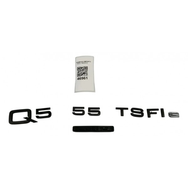 Emblema Letreiro Q5 55 Tsfis Audi Q5 2.0 Híbrido 2023 Preto