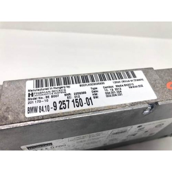 Módulo Bluetooth Bmw X3 35i 2013  9257150 Harman Becker