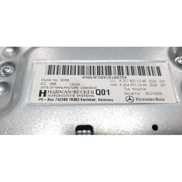 Módulo Amplificador Som Harman Mercedes E350 Coupe 2010 
