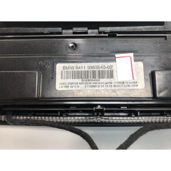 Painel Controle Rádio Bmw 328 2016 Black Piano Cod:9363545