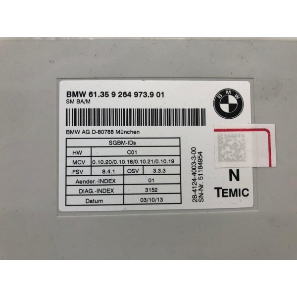 Módulo Sm/ba/m Bmw X5 X6 E71 E72 2012 Cod: 9264973