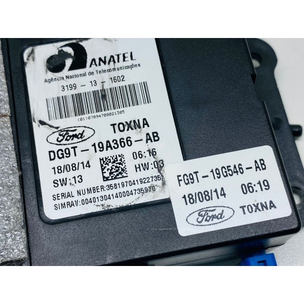 Módulo Gps Ford Fusion Ecoboost 2.0 2015 Cód. Dg9t19g546ab
