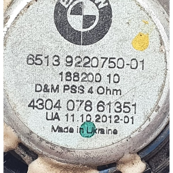 Tweeter Alto Falante Bmw X3 F25 2014 Cód. 65139220750 Preto