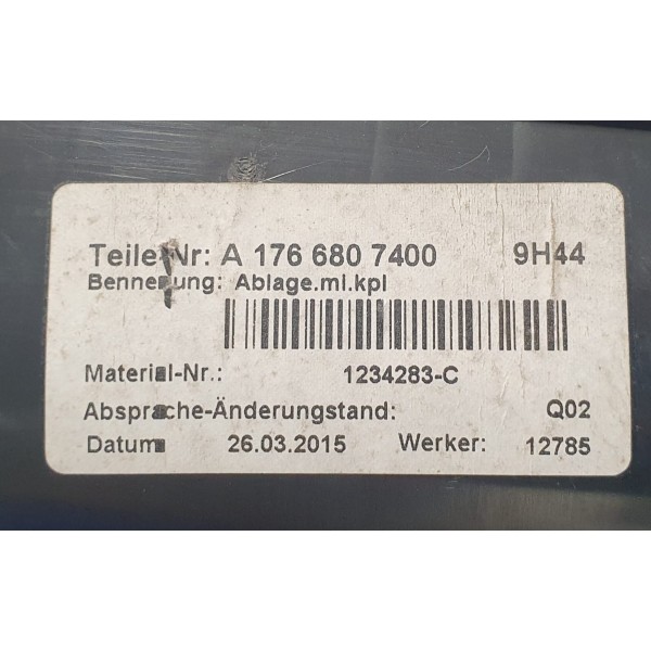 Console Porta Copos Mercedes Benz A 200 2015 Preto