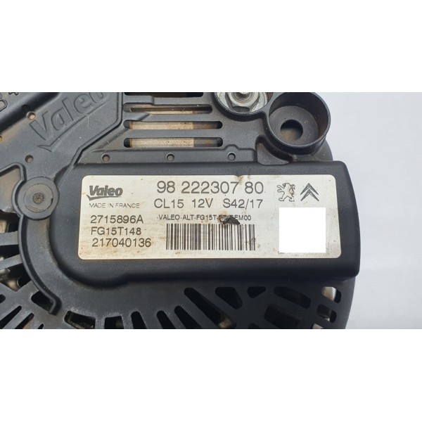 Alternador Peugeot 3008 1.6 Thp 2018 Cód. 9822230780