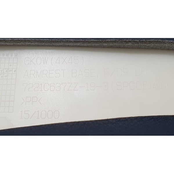 Apoio Braço Porta Dianteira Esq Mitsubishi Eclipse Cross 19 Preto