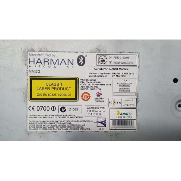 Multimídia Som Audi A7 3.0 Tfsi 2012 4g0035754c // 4g0035754