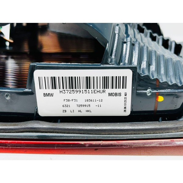 Lanterna Tampa Traseira Esquerda Bmw 320i F30 2014 Esquerdo Vermelho