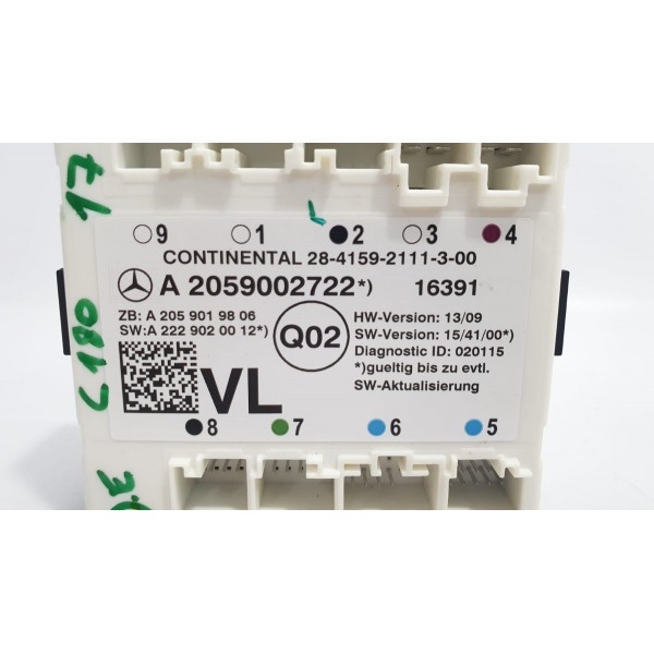 Módulo Porta Conforto Dianteiro Esquerdo Mercedes C180 2017