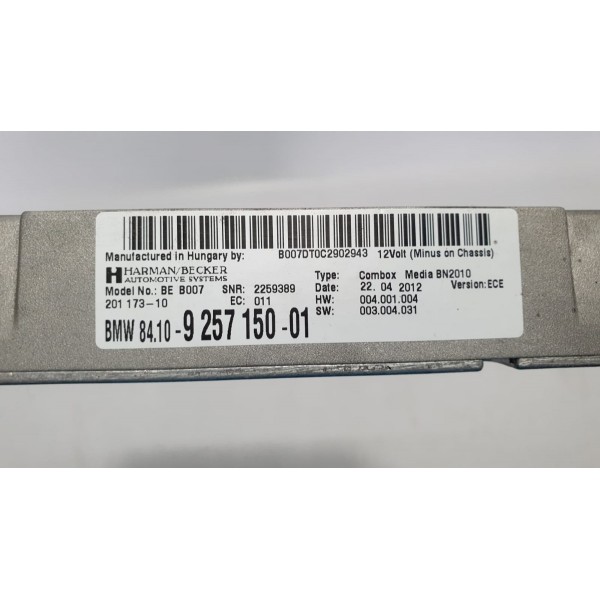 Módulo Amplificador Bluetooth Bmw 320i F30 2015 925715001 Preto