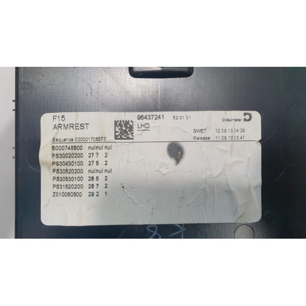 Apoio Braço Porta Objetos Console Central Bmw X5 Xdrive50i Preto