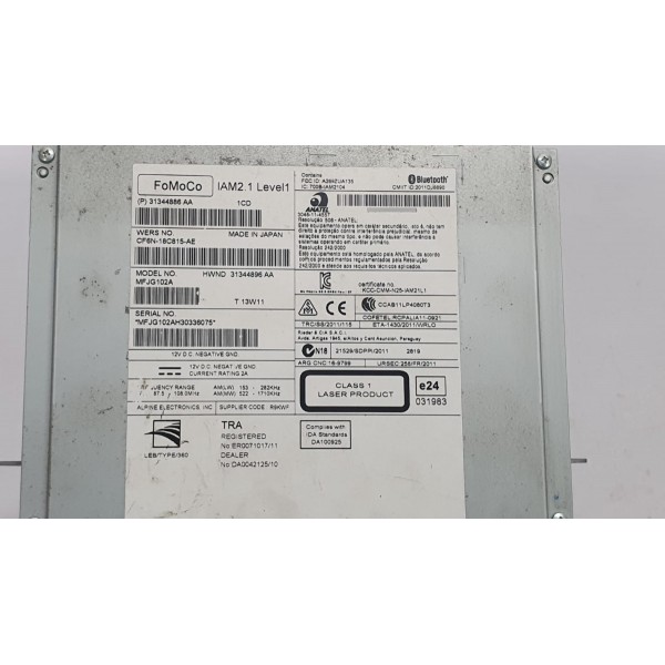 Rádio Cd Player Toca Disco Land Rover Freelander Ii 2.0 2014