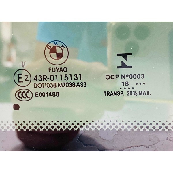 Vidro Teto Solar Traseira Bmw X3 G01 2019 Preto
