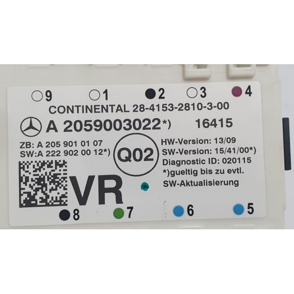 Módulo Conforto Porta Diant Direita Mercedes Benz C180 2017