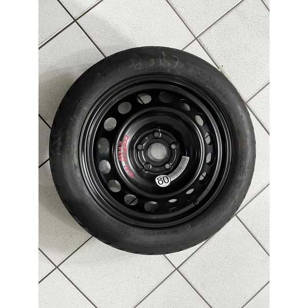 Estepe Fino Original Corolla Cross Rav4 22 Toyota 155/70d17 Preto