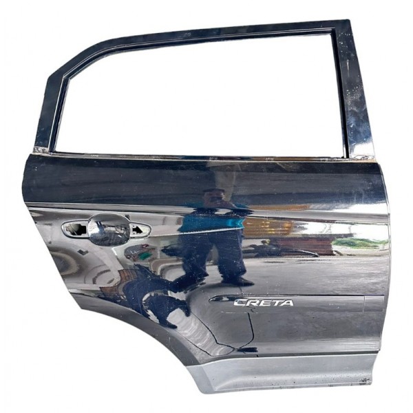 Porta Traseira Direita Hyundai Creta 1.6 2021 Preta Preto
