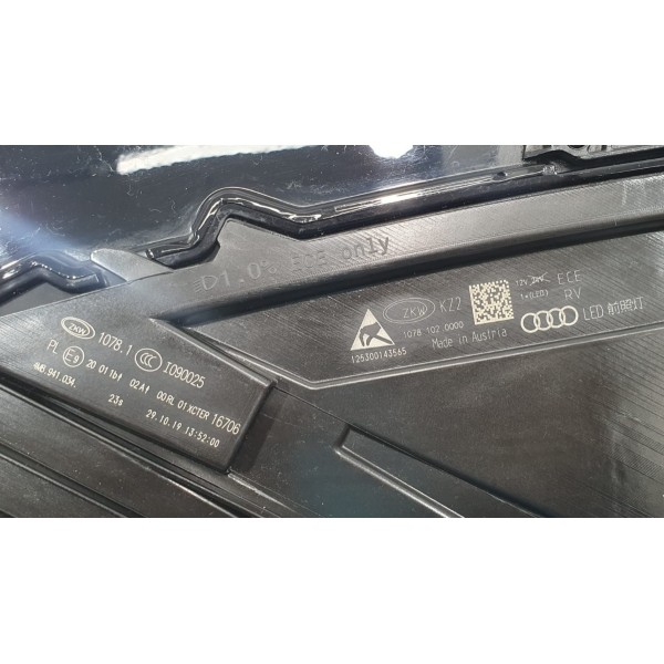 Farol Lado Direito Audi Q8 3.0 Hybrid 2020 Cód. 4m8941034 Direito