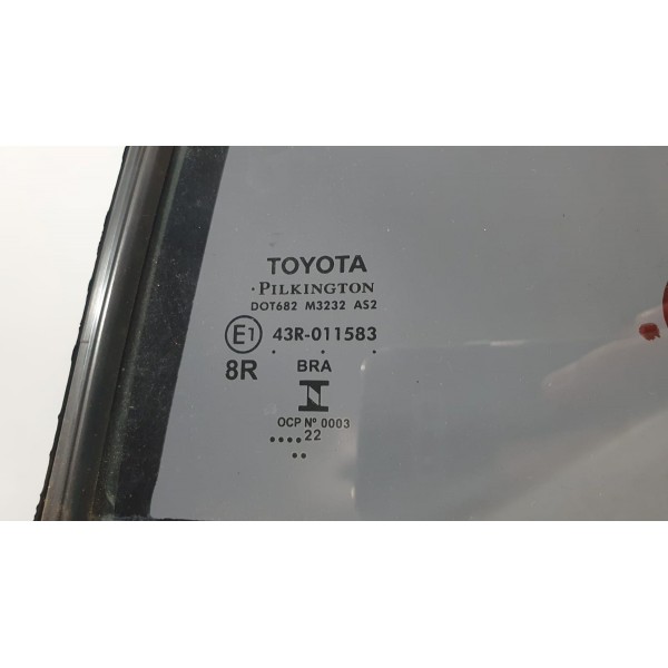 Vidro Fixo Porta Traseira Direita Corolla Cross Xrx 2023