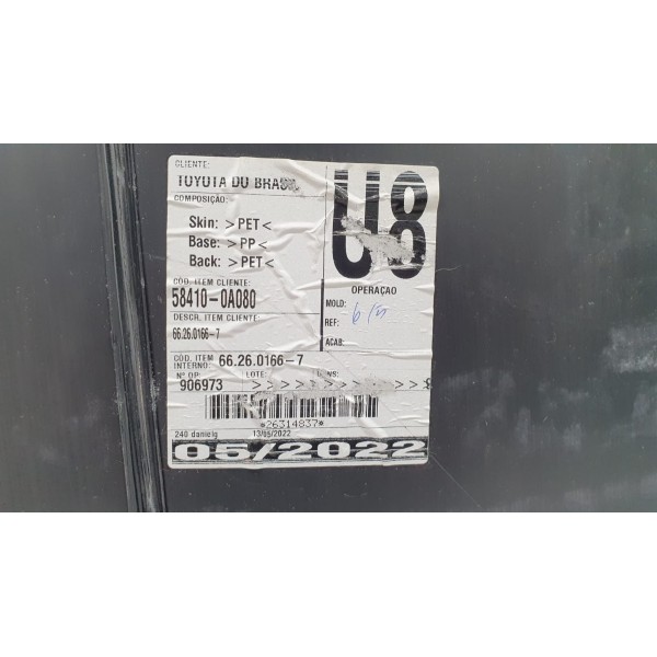 Forro Fundo Tampão Inf Porta-malas Toyota Corolla Cross 2023 Preto