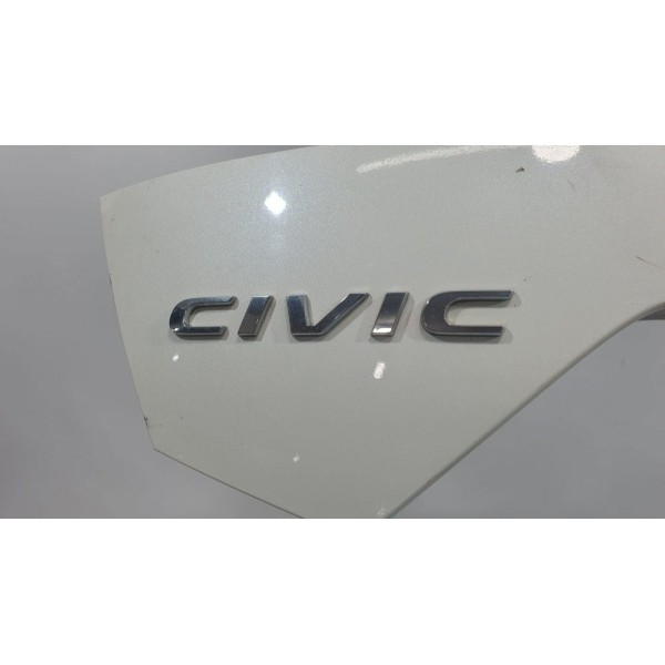 Aplique Tampa Traseira Honda Civic Touring 2017 Branco