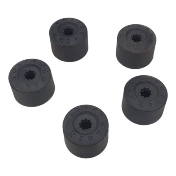 Kit 5 Protetores De Parafuso Roda Vw Nivus Polo Virtus