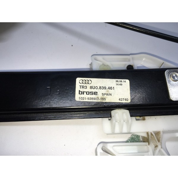 Máquina De Vidro Audi Q3 2015 Traseira Esquerda 8u0839461