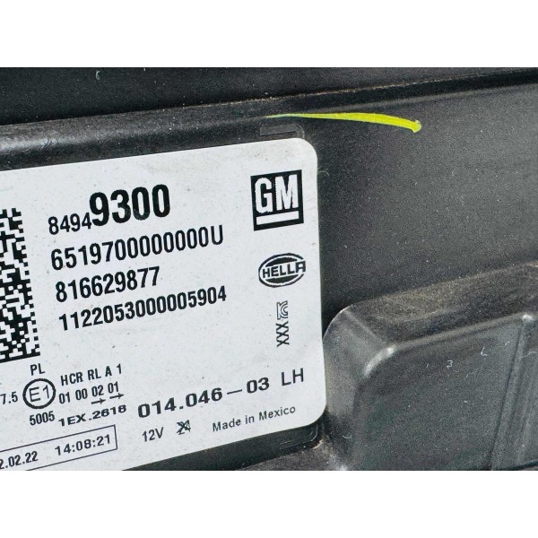 Farol Esquerdo Quebrado Chevrolet Equinox 2023 84949300 Esquerdo