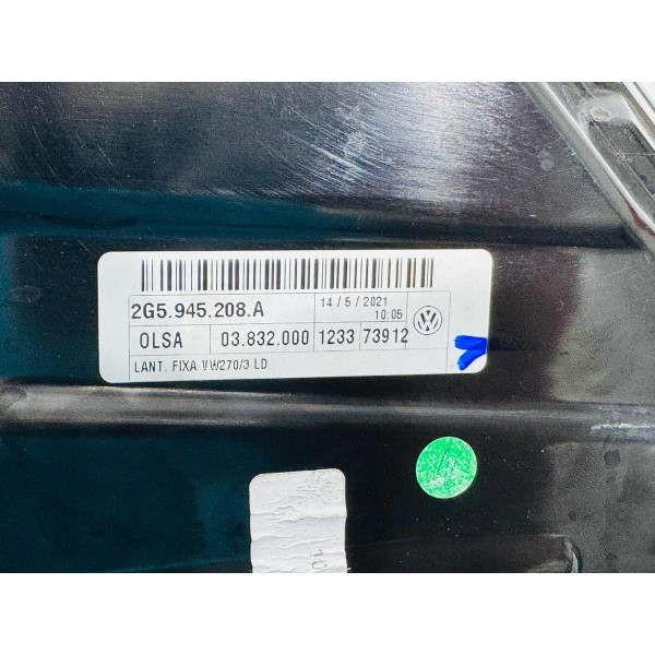 Lanterna Traseira Direita Vw Nivus 2021 2g5945208a Direito/passageiro Preto
