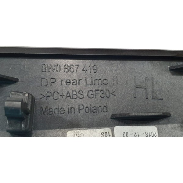 Acabamento Friso Porta Tras Esquerdo Audi A5 2.0 Tfsi 2019  Cinza