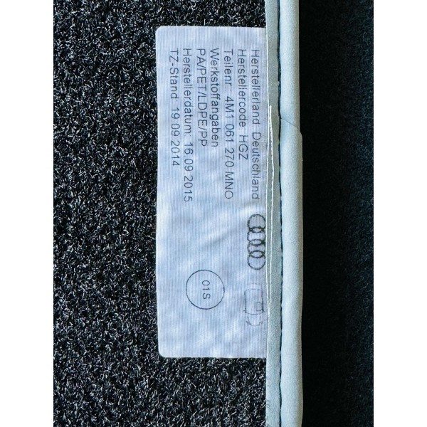 Jogo De Tapetes De Veludo Audi Q5 2009-2016 Original Preto